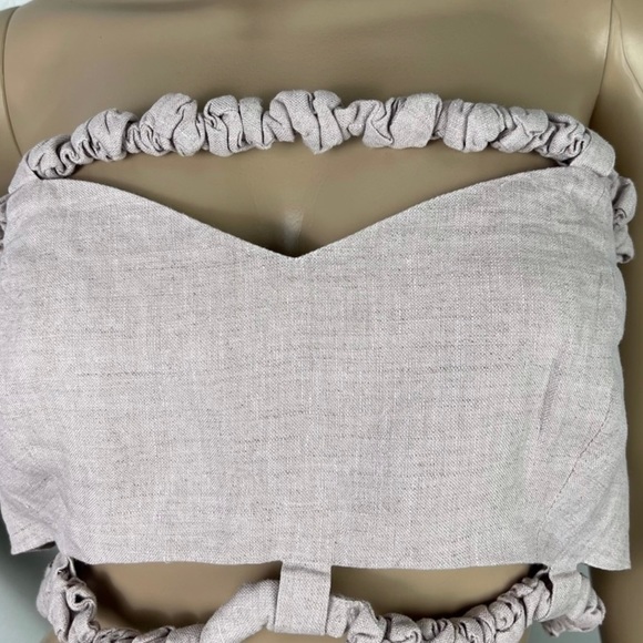 NEW GANNI PURPLE STRAPLESS CROP TOP - Picture 4 of 11